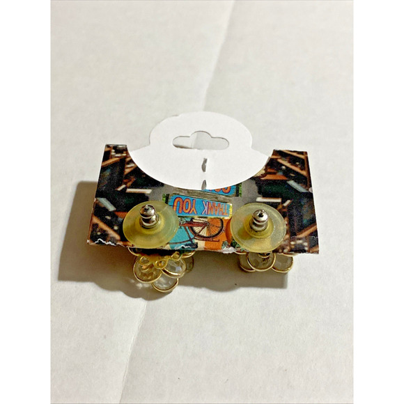 Vtg Swarovski Flower Earrings - Picture 3 of 6